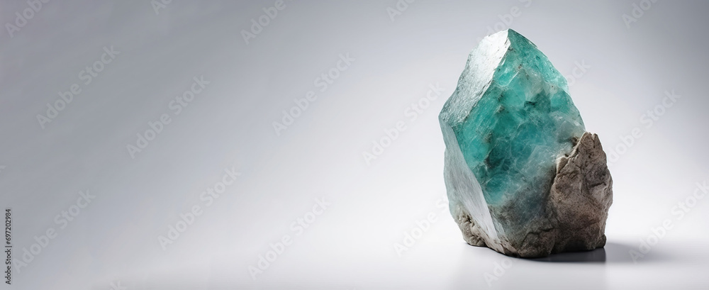 Grandidierite is a rare precious natural stone on white background. AI generated. Header banner mockup with space. Grandidierite is a rare precious natural stone on white background. AI generated. Header banner mockup with space.