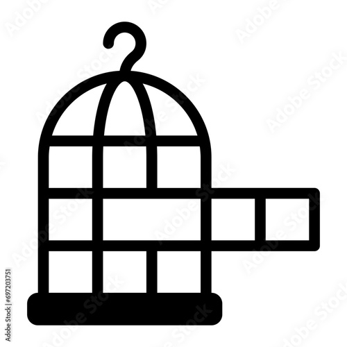 birdcage glyph icon