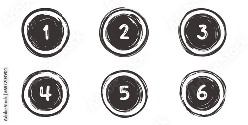 set of hand-scribbled abstract circle symbol ornament packs commonly used in modern and minimalist poster, brochure, banner designs. abstract circle ornament design needs. circle symbol