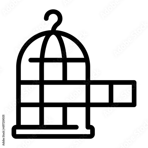 birdcage line icon
