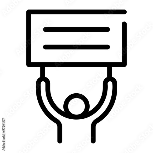 civil rights line icon