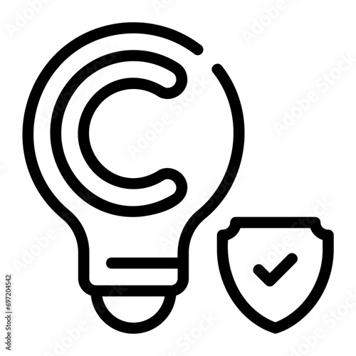 intellectual property law line icon