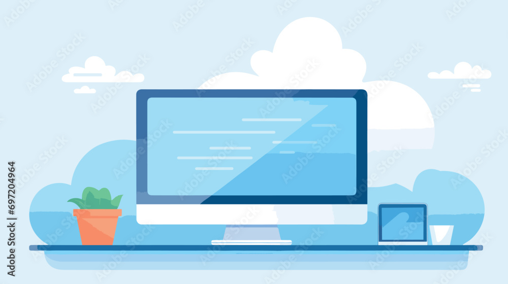 computer with screen it. Vector illustration computer with screen it. Vector illustration