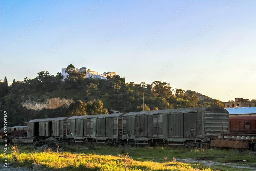 Antique train wagon in the Abandoned