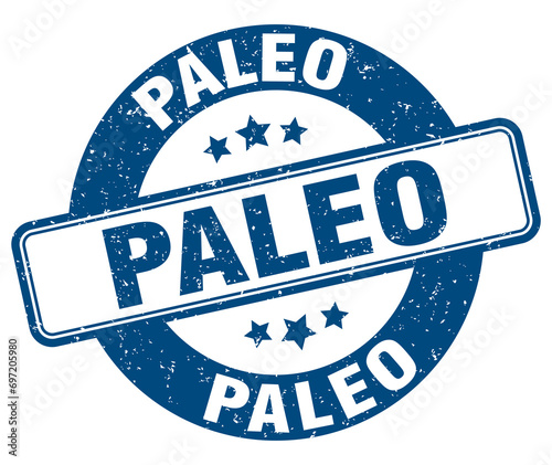 paleo stamp. paleo label. round grunge sign