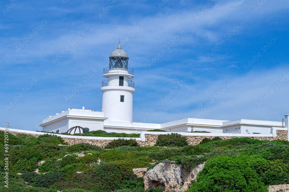 building of a nautical lighthouse, Menorca.