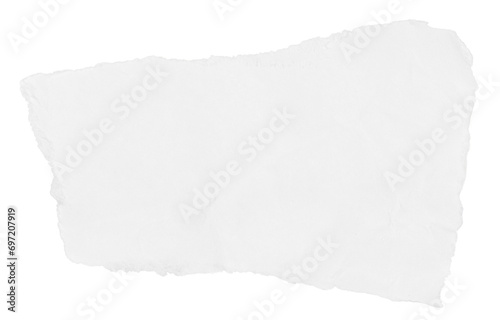 A piece of white crumpled paper on a blank background. photo