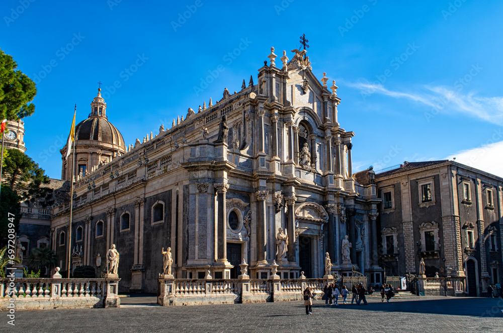 The cathedral of Catania close-up