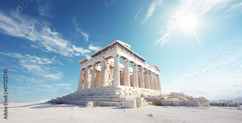 high definition color photo of greek architecture