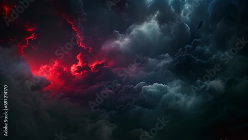 Dark sky cloud background Slow motion epic storm tropical sunset dark cloud stormy. digital cinema composition background evening fast moving away. global warming concept motion sky clouds Nature  photo