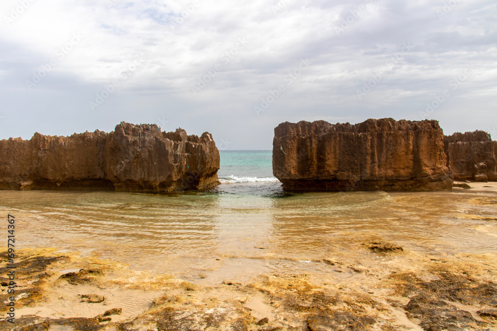 Beautiful day on the beach in Rimel, Bizerte, Tunisia