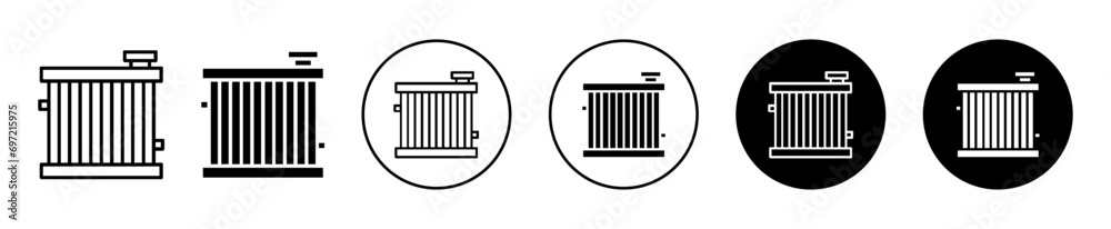 car radiator Icon. automobile transportation vehicle truck engine radiator filter to cool temperature by air or water logo set. automotive car truck mechanical spare part called radiator cooler symbol car radiator Icon. automobile transportation vehicle truck engine radiator filter to cool temperature by air or water logo set. automotive car truck mechanical spare part called radiator cooler symbol
