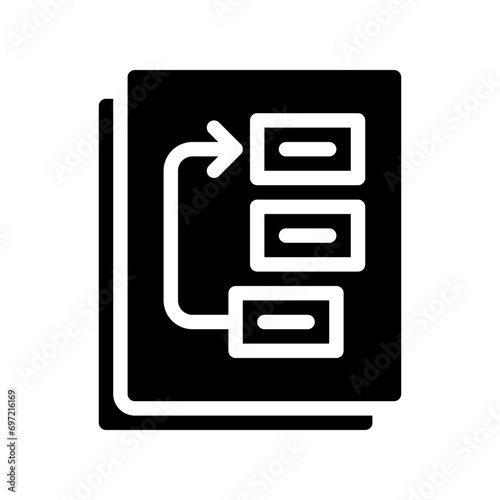 timeline glyph icon