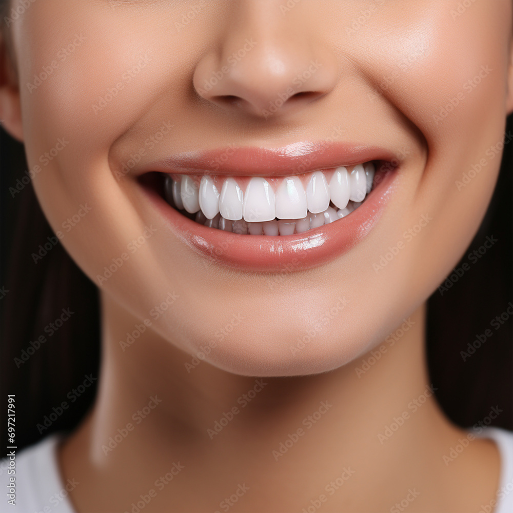 Beautiful wide smile of young fresh woman with great healthy white teeth. Isolated over background Beautiful wide smile of young fresh woman with great healthy white teeth. Isolated over background