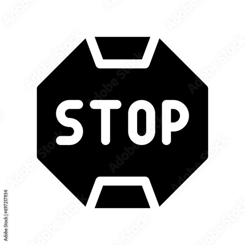 stop glyph icon