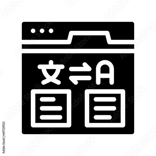 translator glyph icon