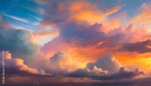 dramatic vibrant sky and clouds ai generated art © joesph