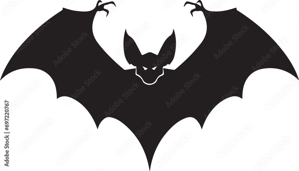 halloween concept composition with bats on white background ai generated