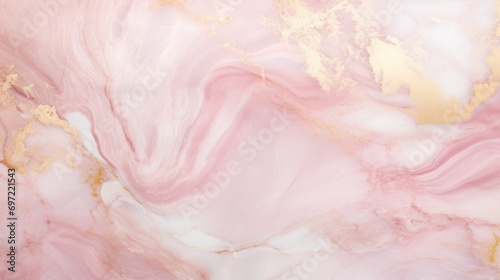 Soft Pink and Gold Marble Background - Ideal for Beauty Product Packaging and Luxury Advertisements © E 