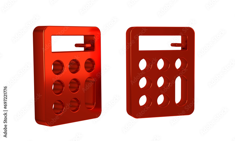 Red Calculator icon isolated on transparent background. Accounting symbol. Business calculations mathematics education and finance. Red Calculator icon isolated on transparent background. Accounting symbol. Business calculations mathematics education and finance.