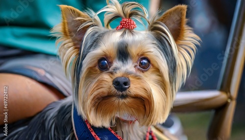 small yorkshire terrier dog close up © joesph