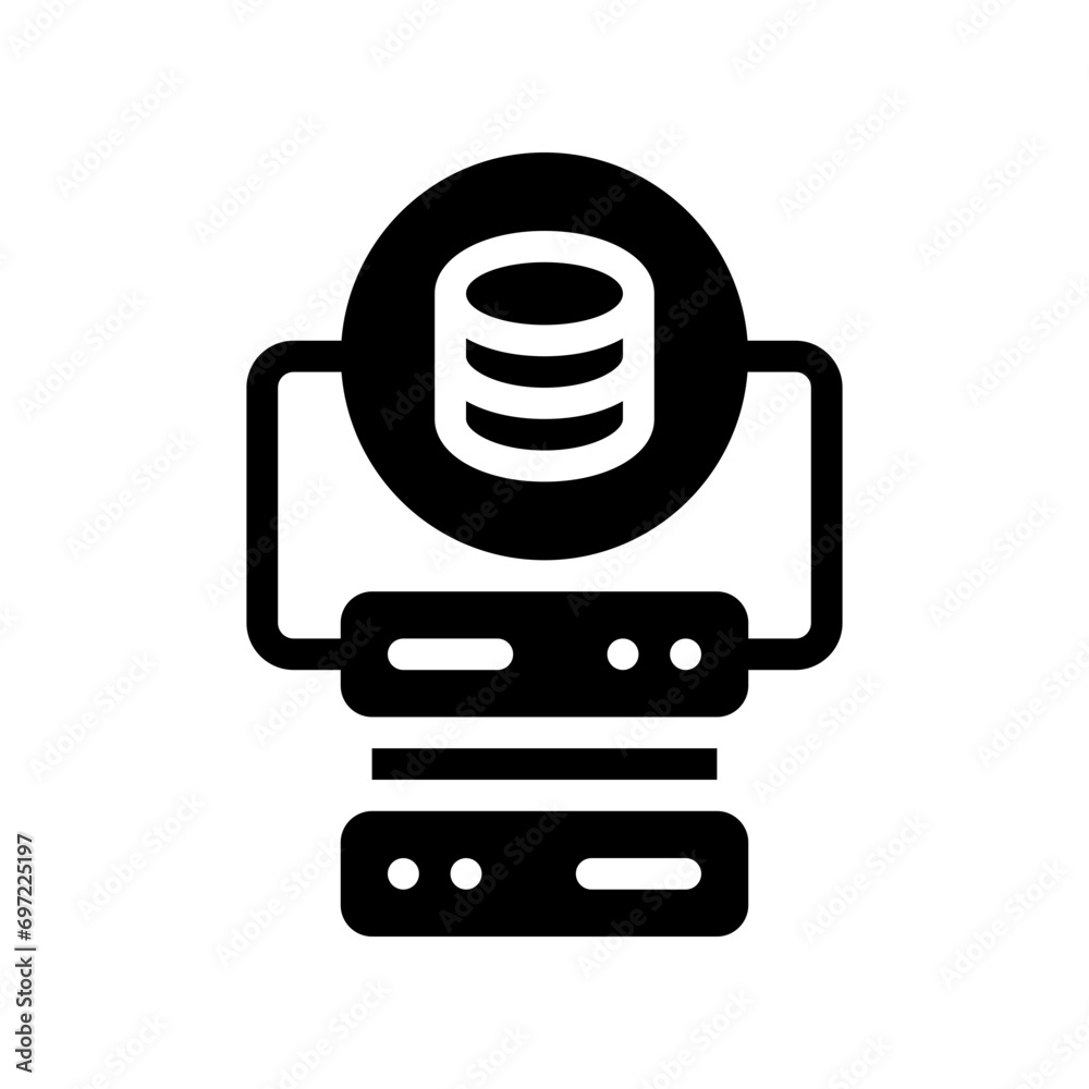 Fototapeta premium server glyph icon