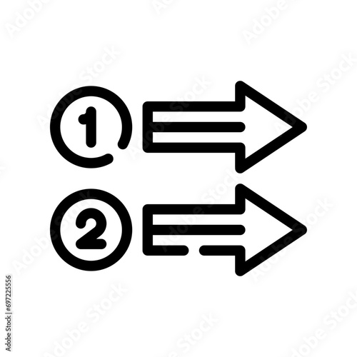 steps line icon