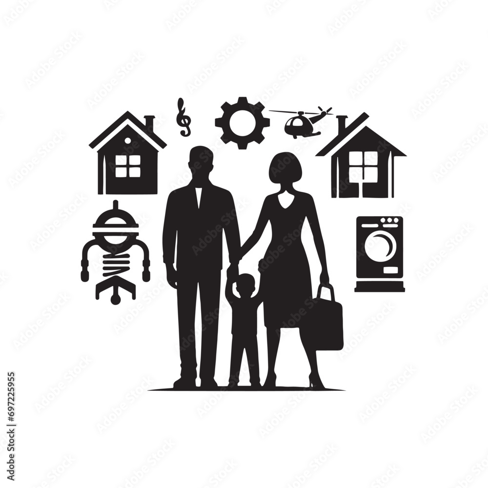 Silhouette of Family: Coastal Sunset Play, Showcasing the Playful and Joyful Silhouettes of a Family by the Coastal Sunset
Silhouette of Family: Coastal Sunset Play, Showcasing the Playful and Joyful Silhouettes of a Family by the Coastal Sunset