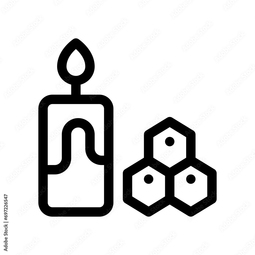 Obraz premium candle line icon