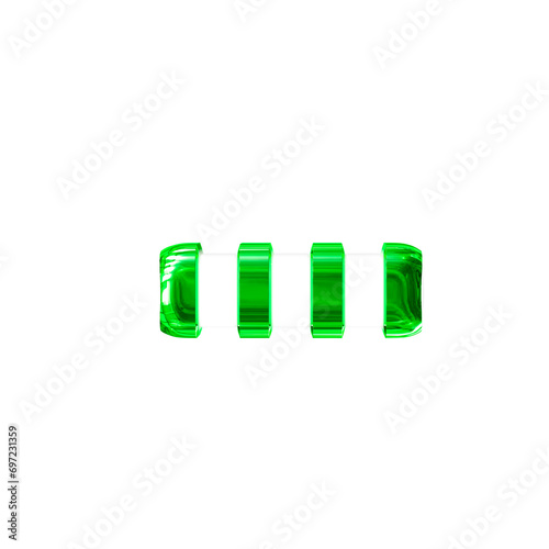 Wallpaper Mural White symbol with thin green vertical straps Torontodigital.ca