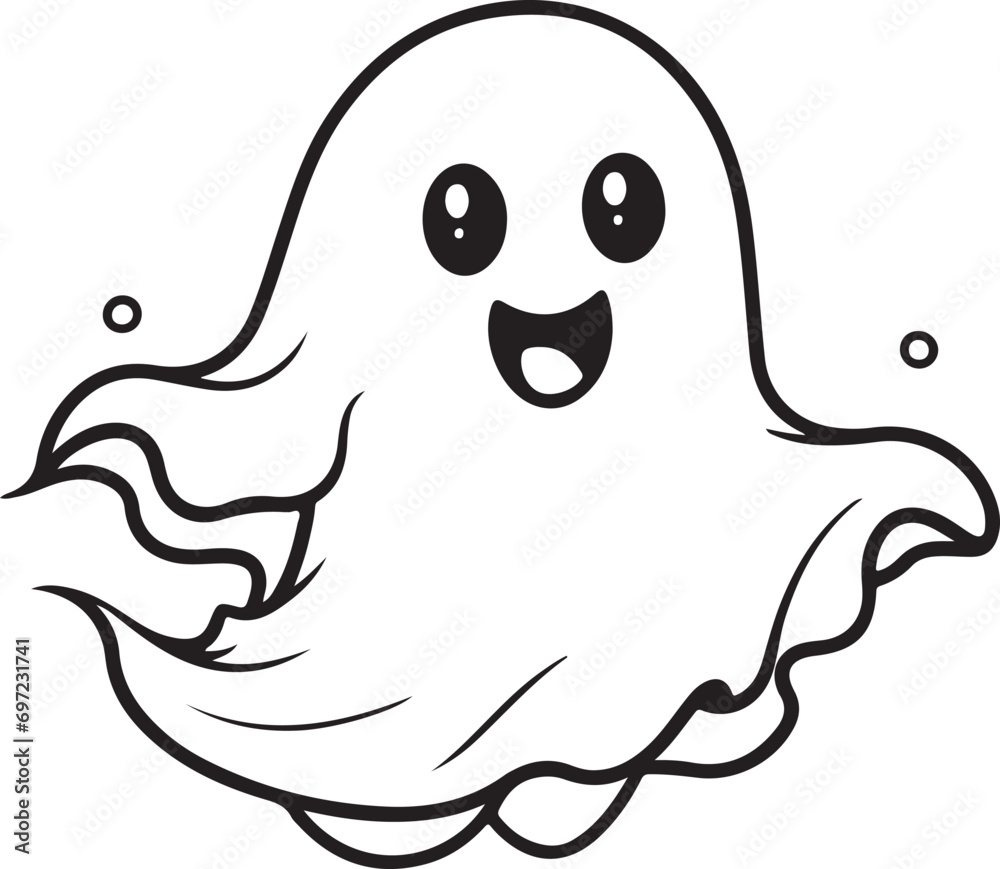 halloween concept vector composition of ghost , on white background ai generated halloween concept vector composition of ghost , on white background ai generated