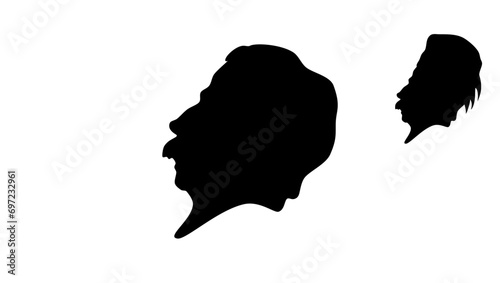 Louis Eugene Cavaignac  black isolated silhouette