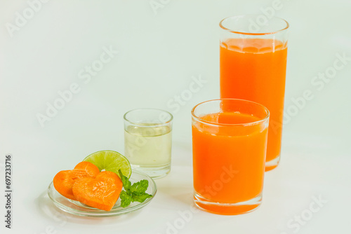 Carrot lemon juice and syrup for healthy drinking