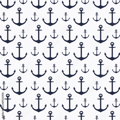 Anchor abstract pattern design seamless vector illustration background