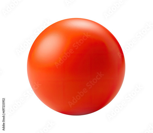Red ball isolated on transparent background