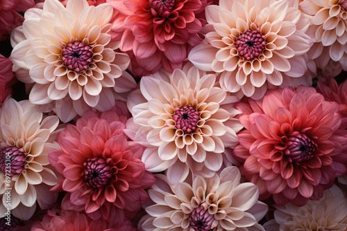 Fresh bright chrysanthemums flowers background © Michael