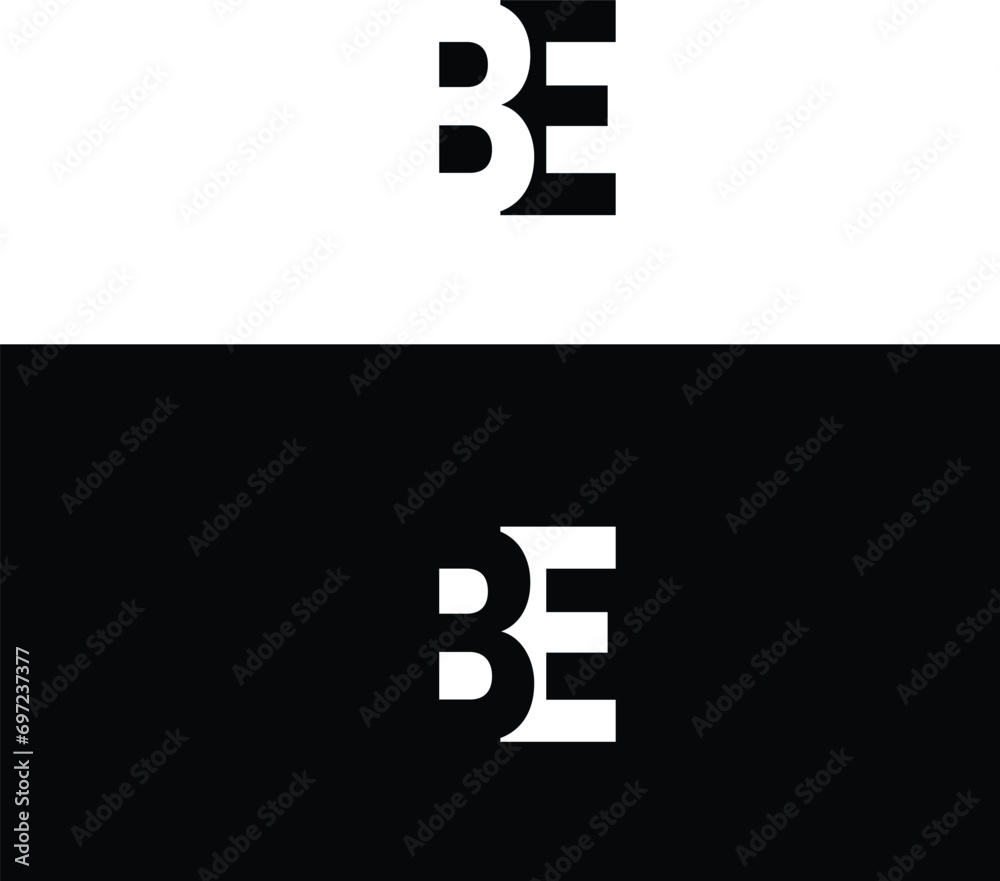 Obraz premium BE Letter Logo Design Vector