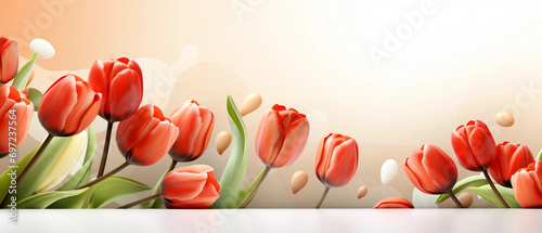 valentines day with red flowers