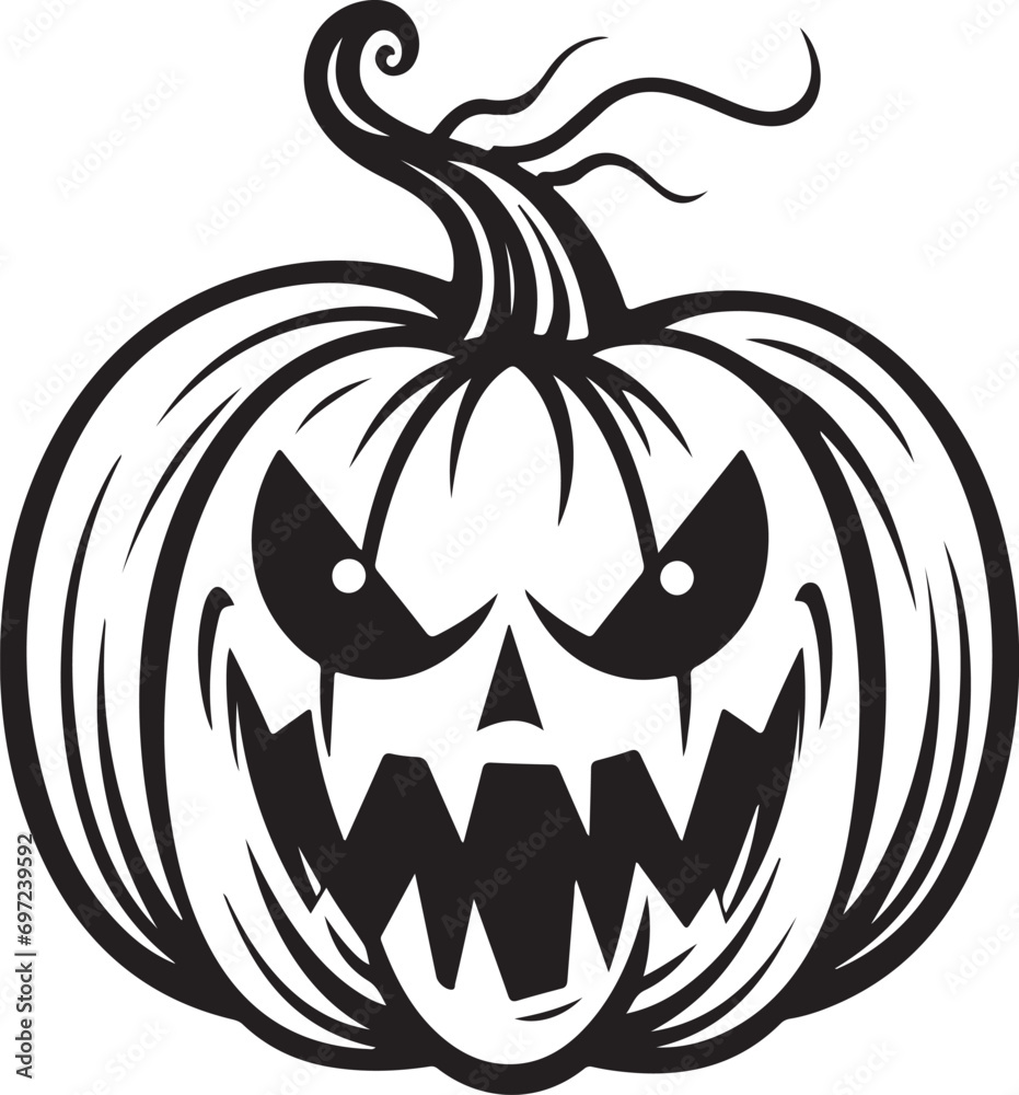 Flat halloween cute pumpkin isolated vector on white background ai generated Flat halloween cute pumpkin isolated vector on white background ai generated