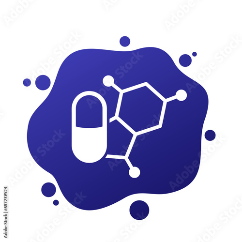 Steroid or hormone therapy vector icon
