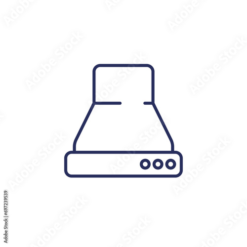 kitchen hood line icon on white