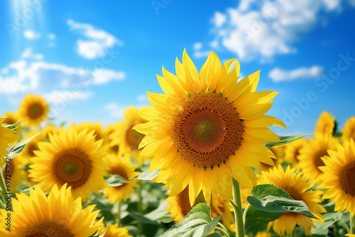 Sunflower natural background  Sunflower blooming  Sunflower oil improves skin health and promote cell regeneration