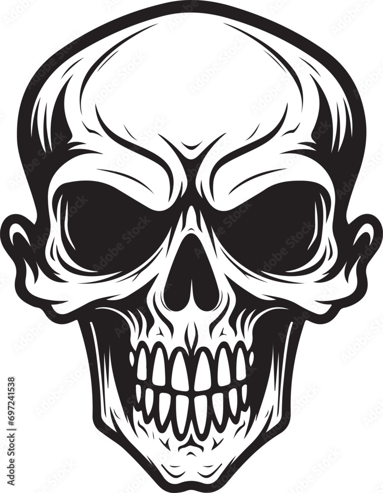 Fototapeta premium human skull 3d rendering death's-head vector AI generated 