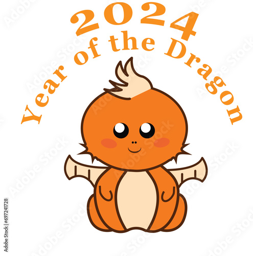 Free vector Chinese new year design with dragon 