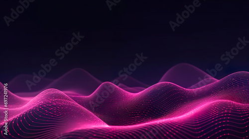 abstract background with glowing wave lines. Generative Ai