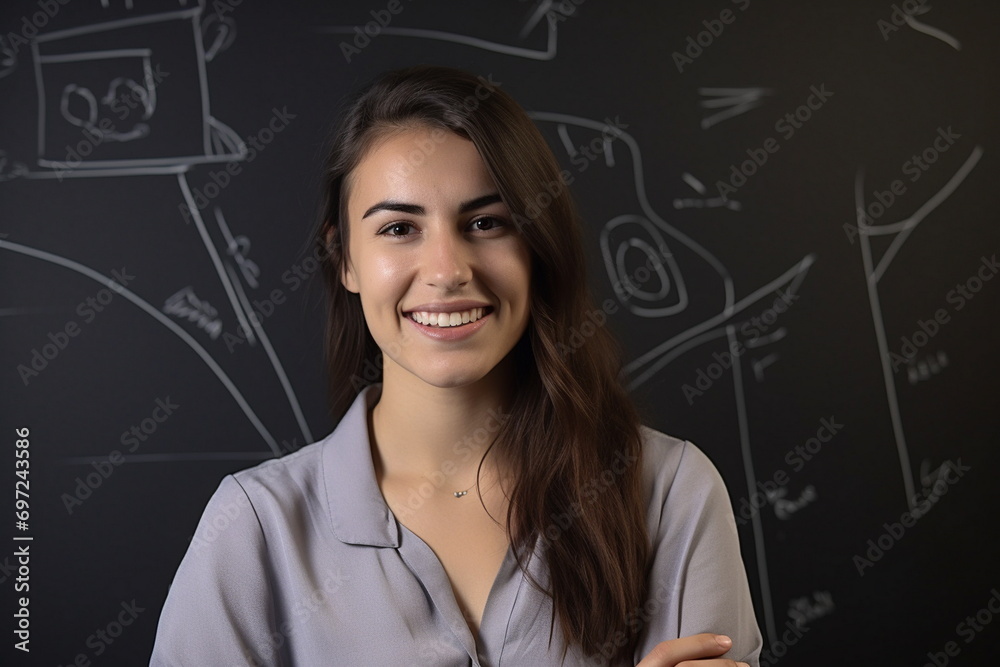 Entrepreneurship a young female entrepreneur smiling