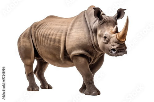 A rhino isolated on a white background photo