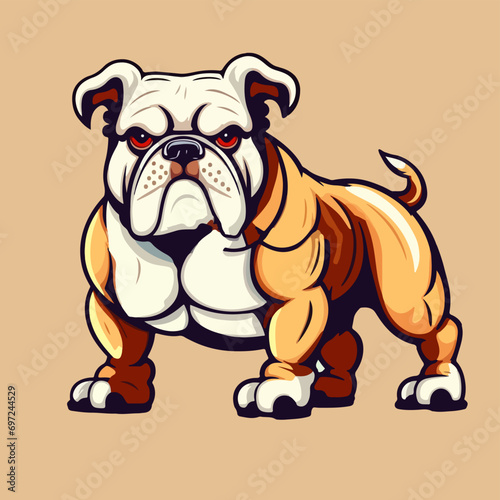  angry head mascot of bulldog