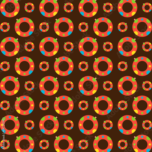 Swim ring creative design beautiful repeating pattern illustration background