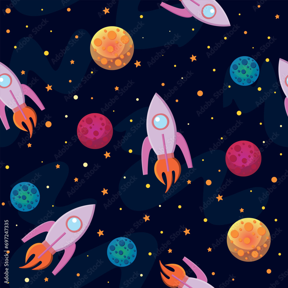 Vector pattern with space Vector pattern with space